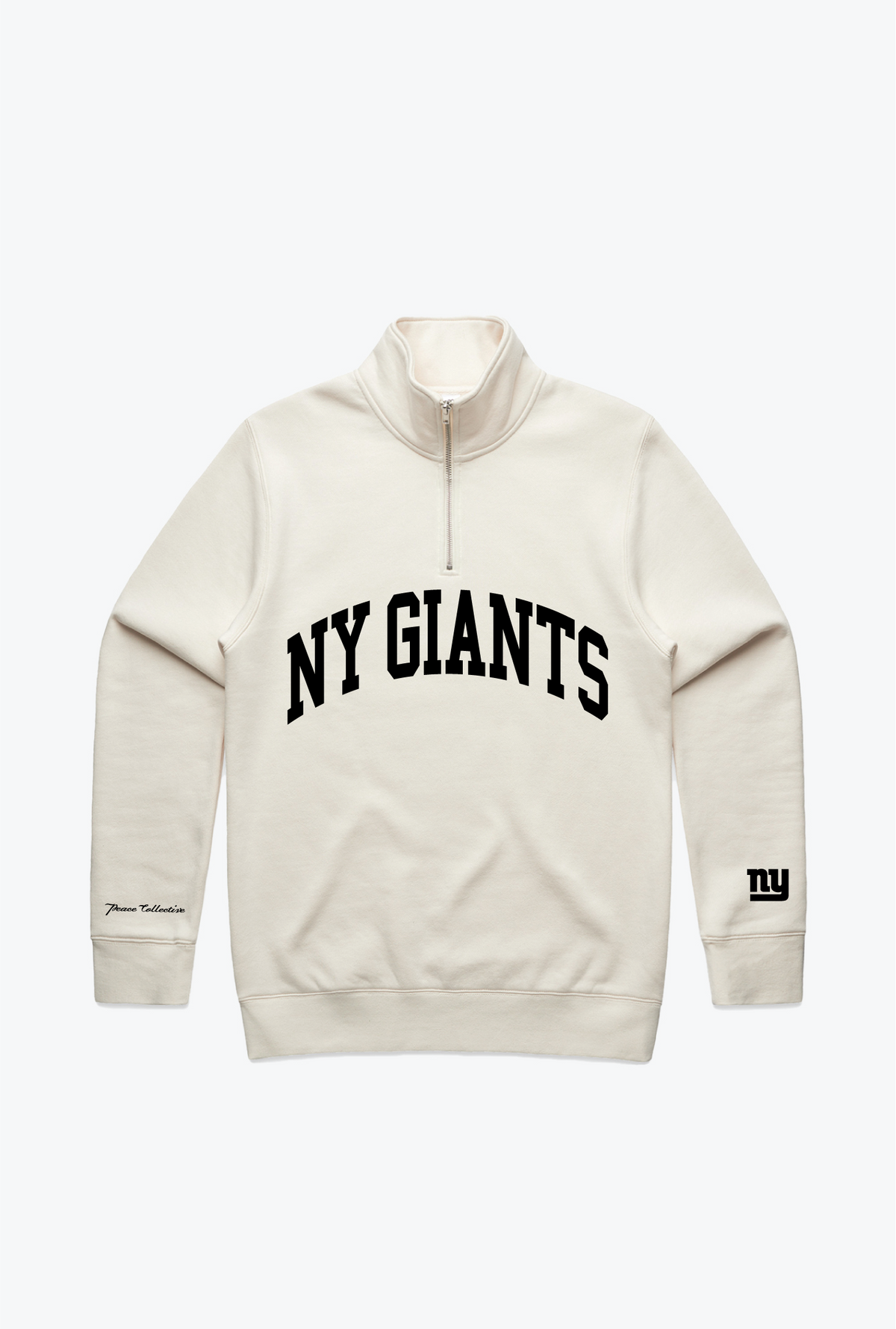 New York Giants Collegiate Quarter Zip - Ivory