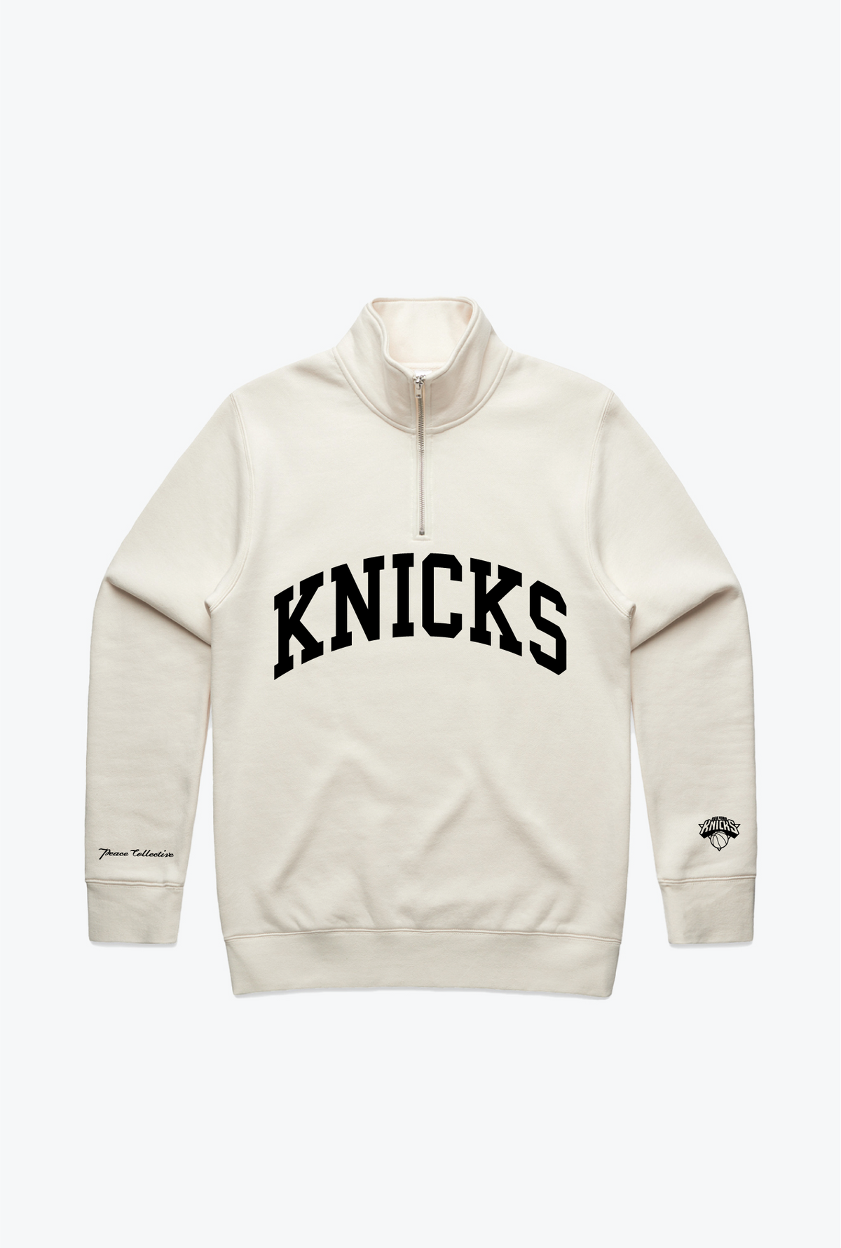 New York Knicks Collegiate Quarter Zip - Ivory