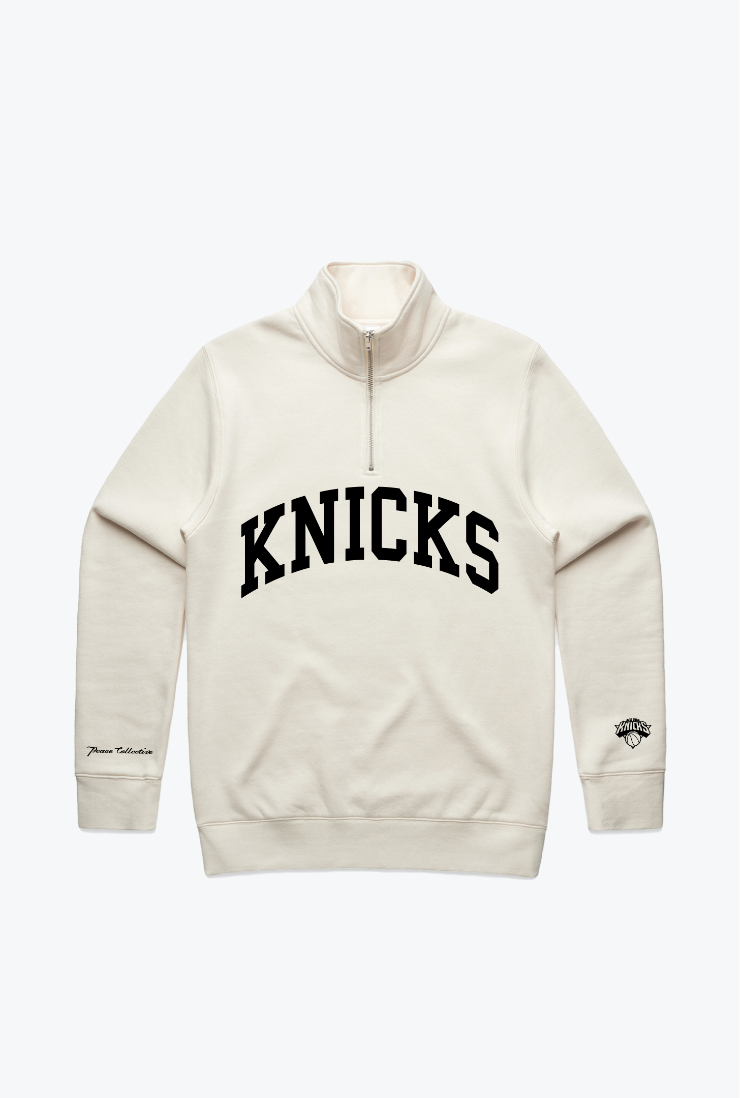 New York Knicks Collegiate Quarter Zip - Ivory