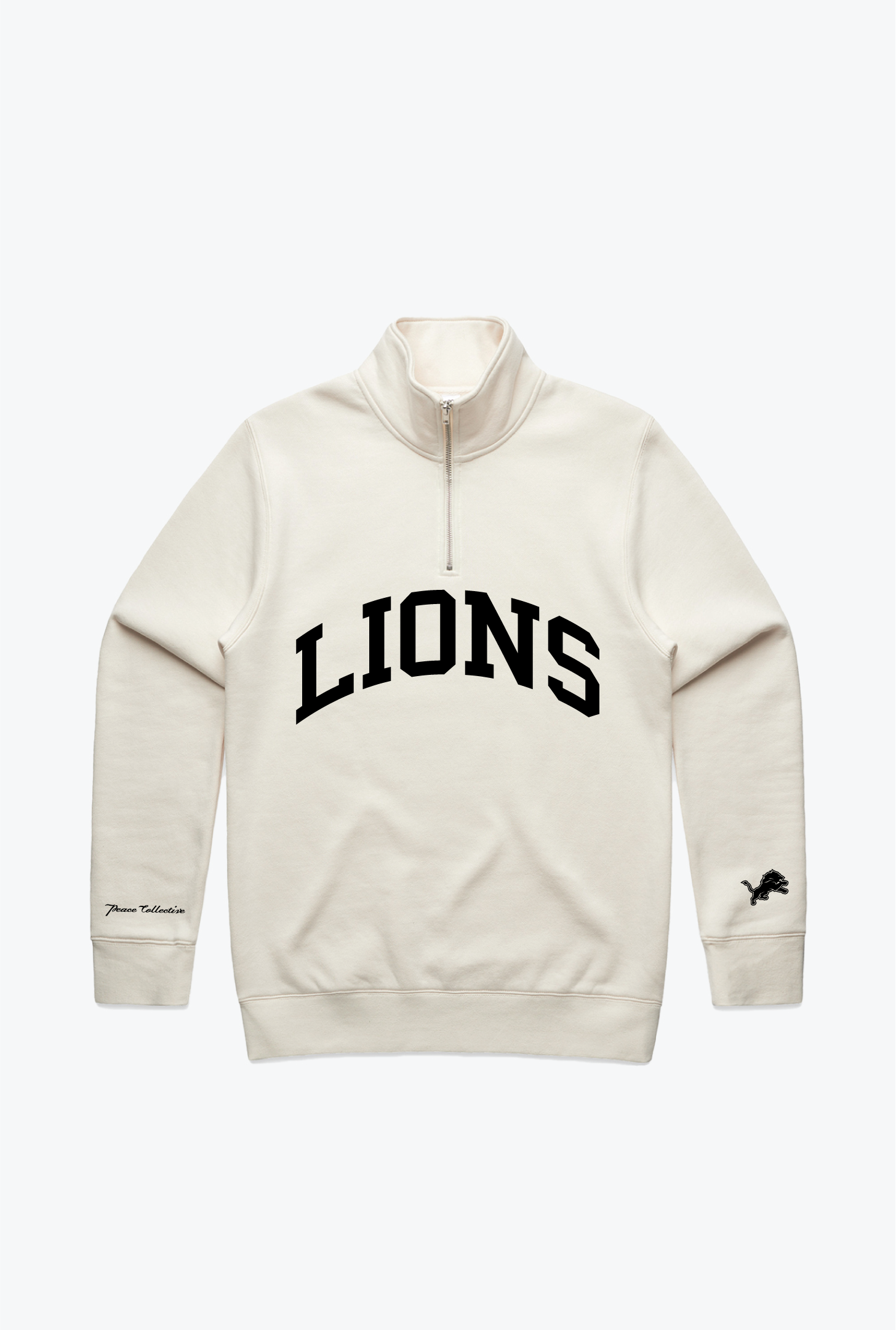 Detroits Lions Collegiate Quarter Zip - Ivory