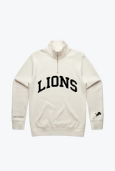 Detroits Lions Collegiate Quarter Zip - Ivory
