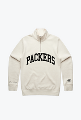 Green Bay Packers Collegiate Quarter Zip - Ivory