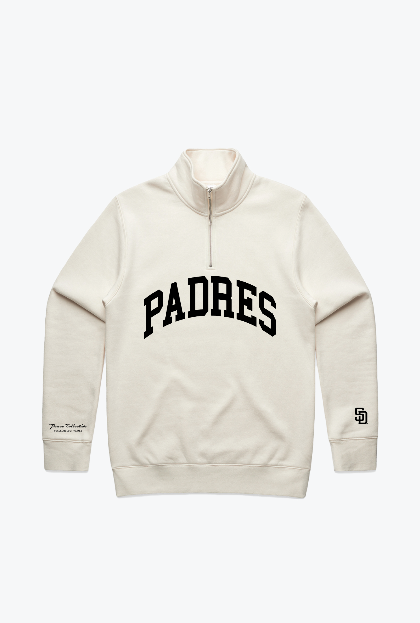 San Diego Padres Collegiate Quarter Zip - Ivory