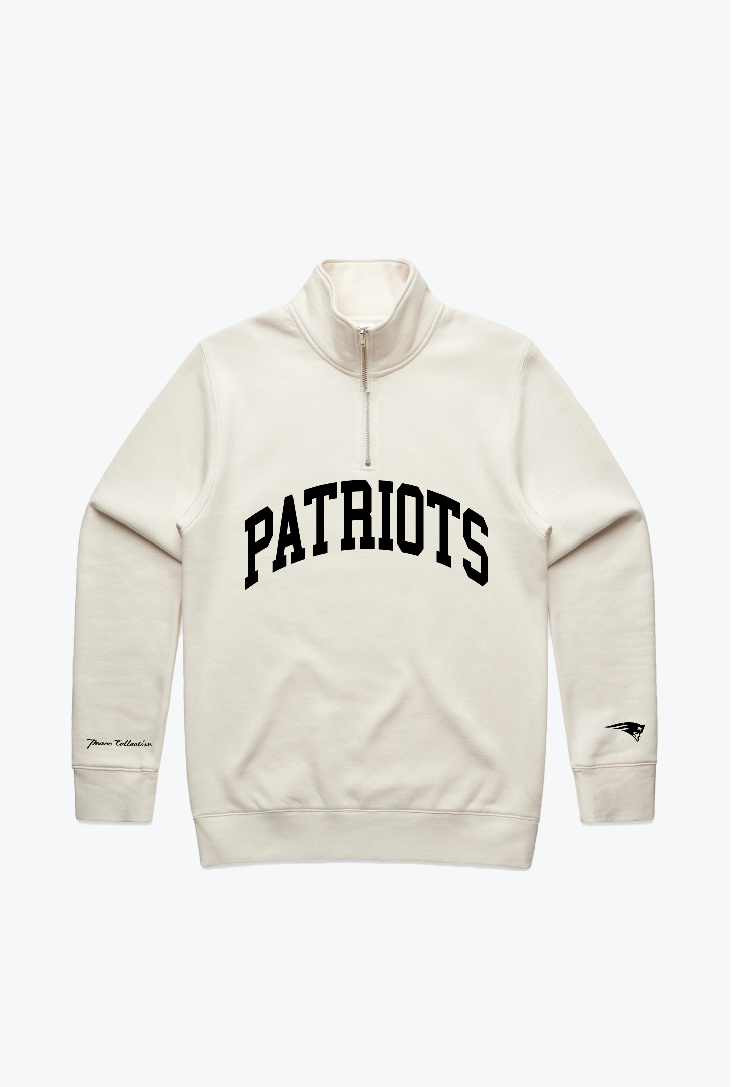 New England Patriots Collegiate Quarter Zip - Ivory