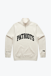 New England Patriots Collegiate Quarter Zip - Ivory