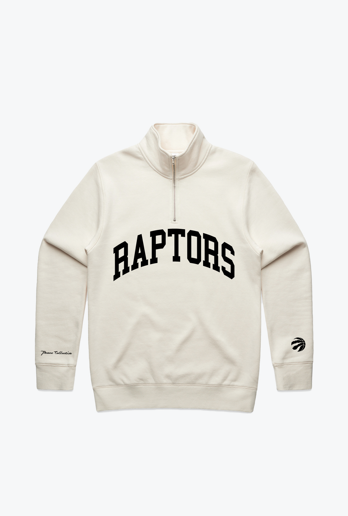 Toronto Raptors Collegiate Quarter Zip - Ivory