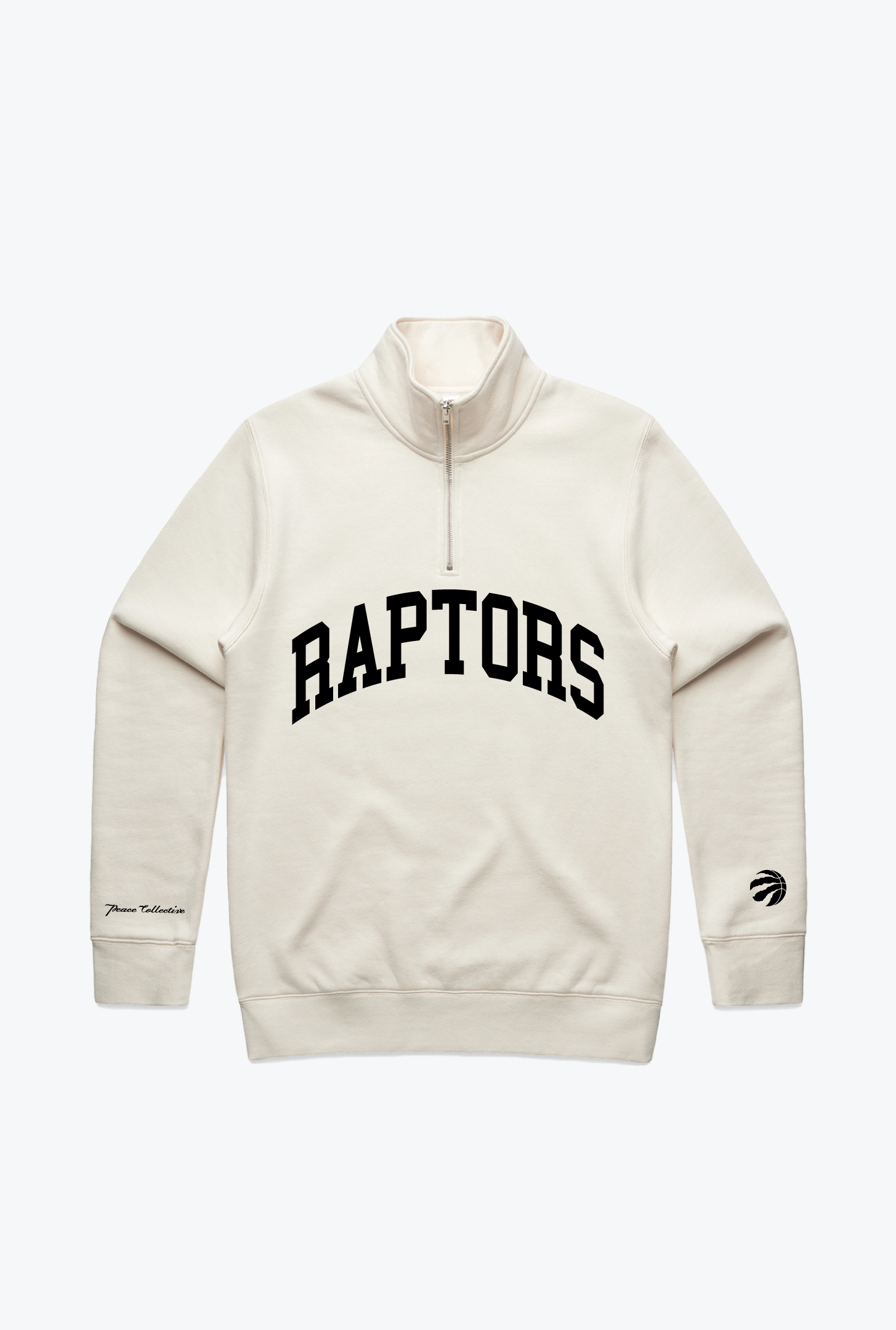 Toronto Raptors Collegiate Quarter Zip - Ivory