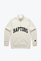 Toronto Raptors Collegiate Quarter Zip - Ivory