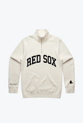 Boston Red Sox Collegiate Quarter Zip - Ivory