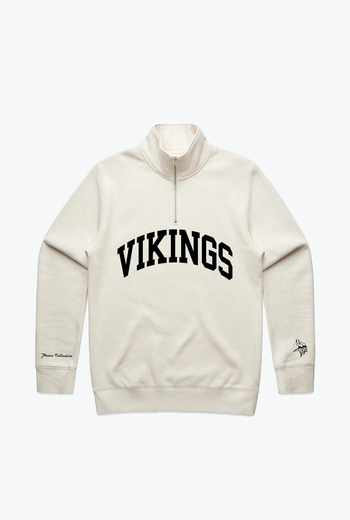 Minnesota Vikings Collegiate Quarter Zip - Ivory