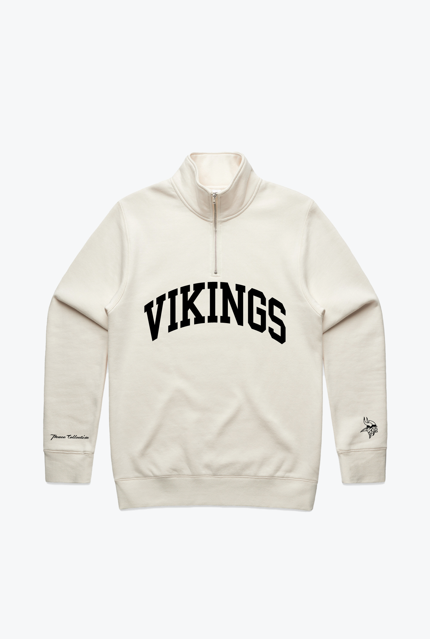 Minnesota Vikings Collegiate Quarter Zip - Ivory
