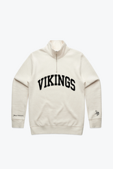 Minnesota Vikings Collegiate Quarter Zip - Elfenbein