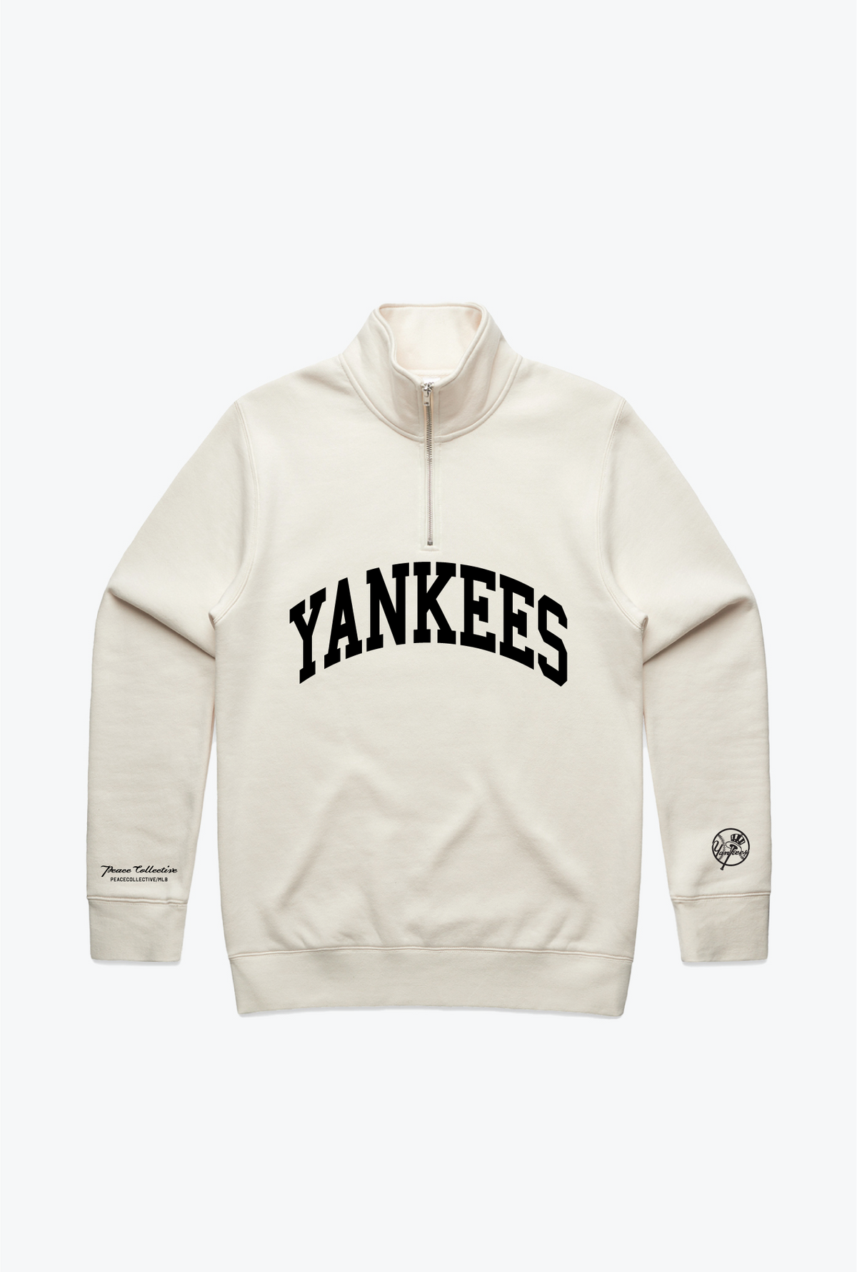 New York Yankees Collegiate Quarter Zip - Ivory