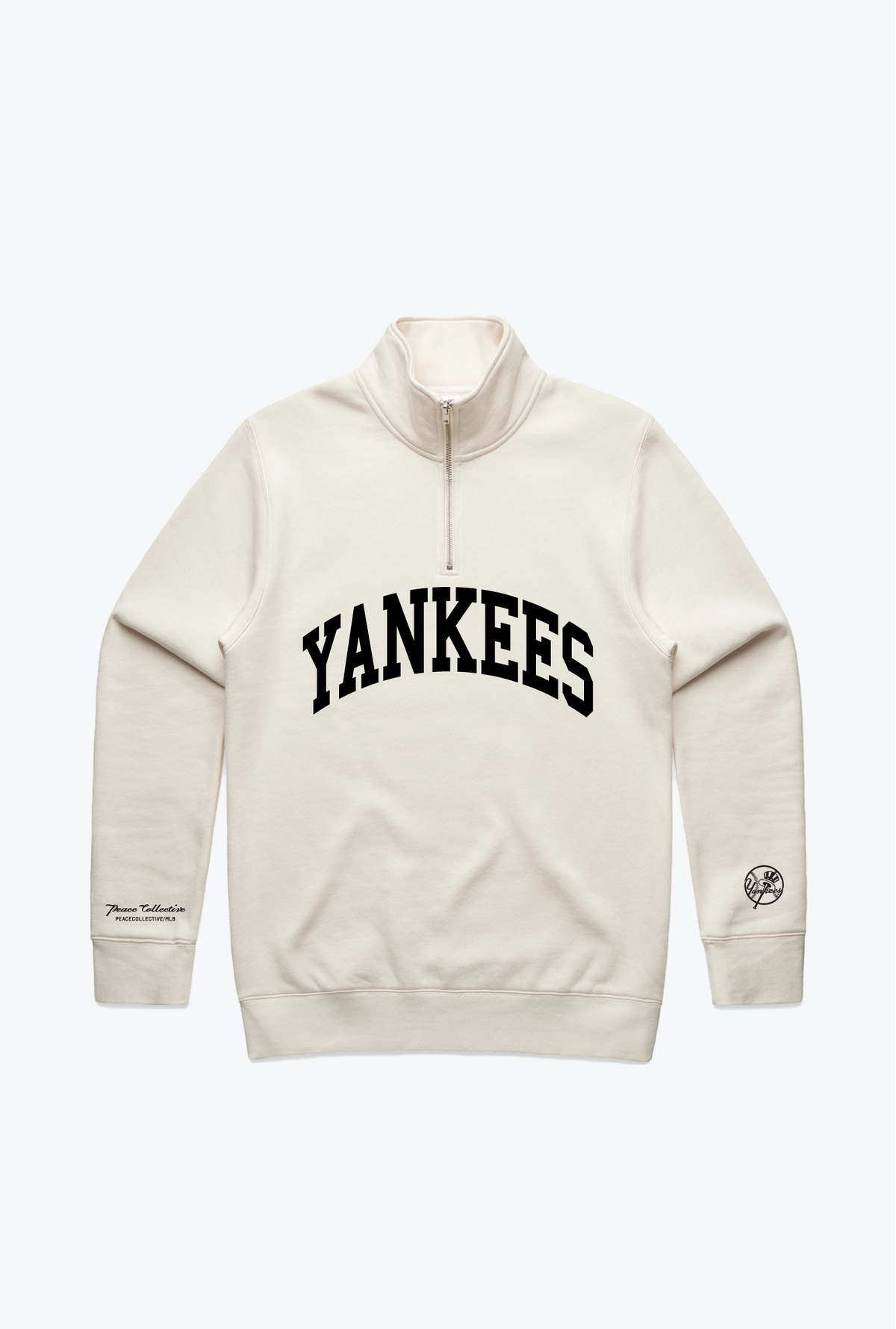 New York Yankees Collegiate Quarter Zip - Elfenbein