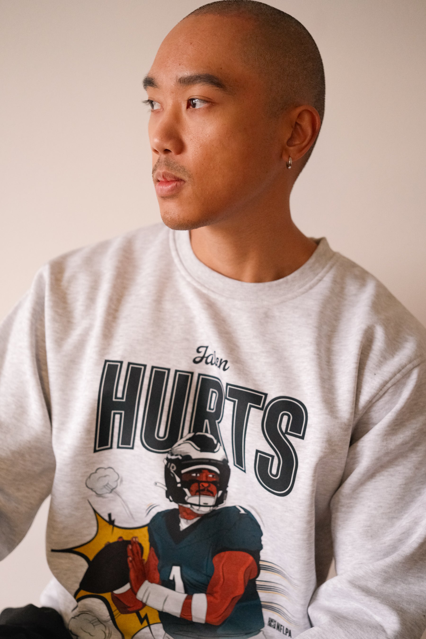 Jalen Hurts Crewneck - Ash