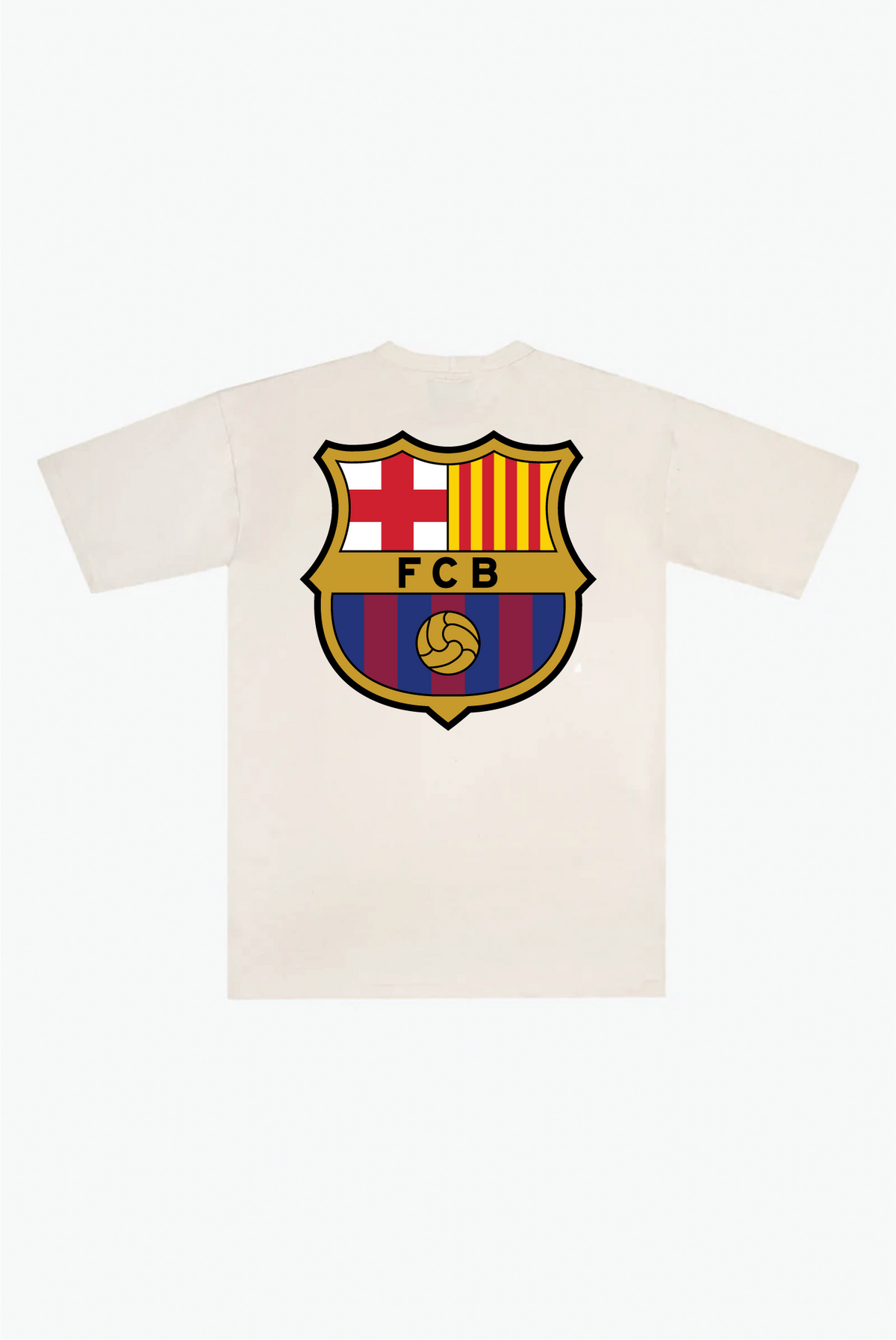 Schweres FC Barcelona-T-Shirt – Elfenbein