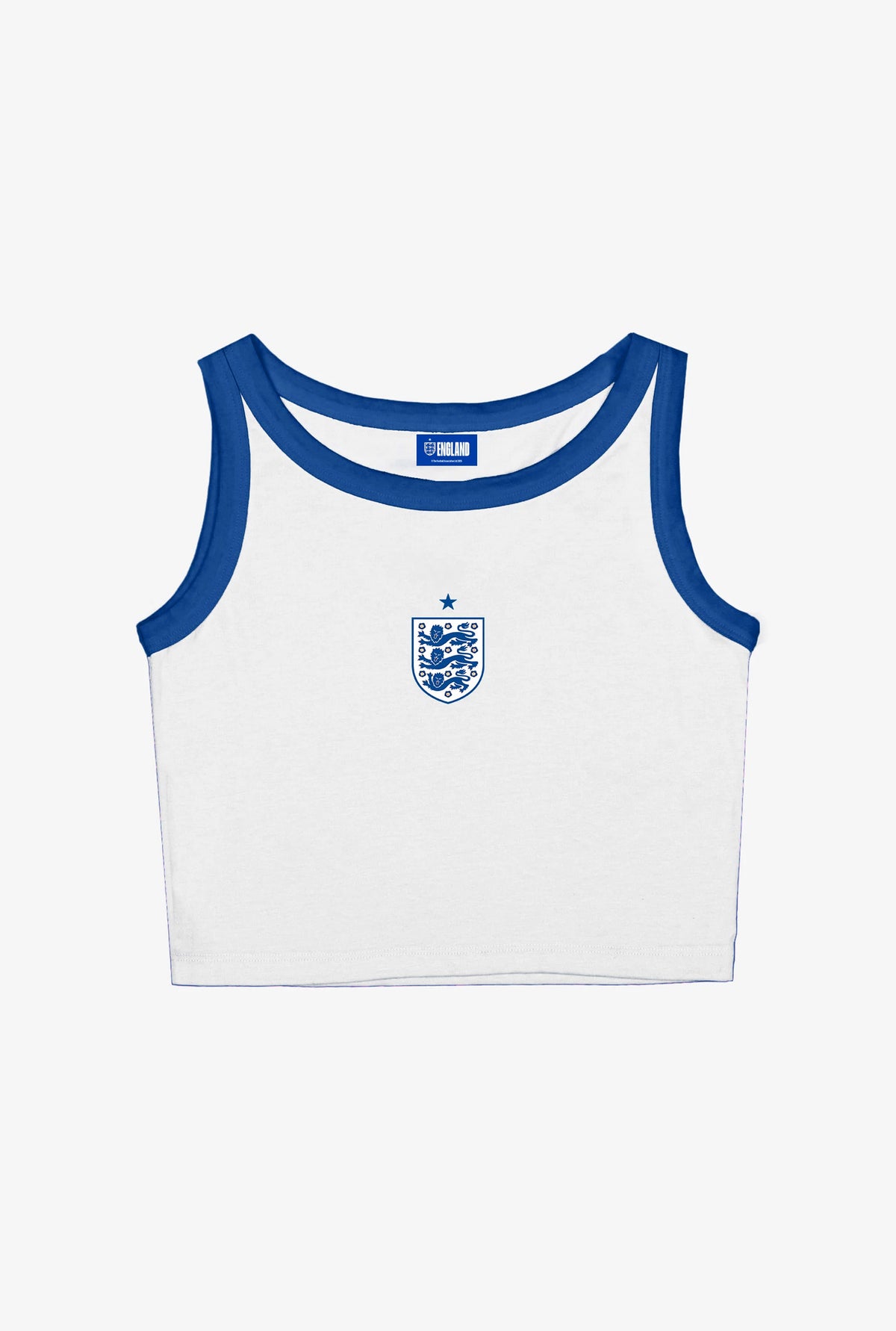 FIFA Fußball-Weltmeisterschaft 2026™ England Damen-Tanktop (kurz geschnitten) – Weiß