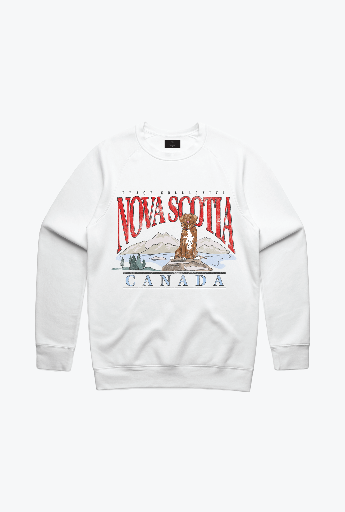 Nova Scotia Retriever Vintage Crewneck - White