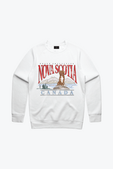 Nova Scotia Retriever Vintage Crewneck - White