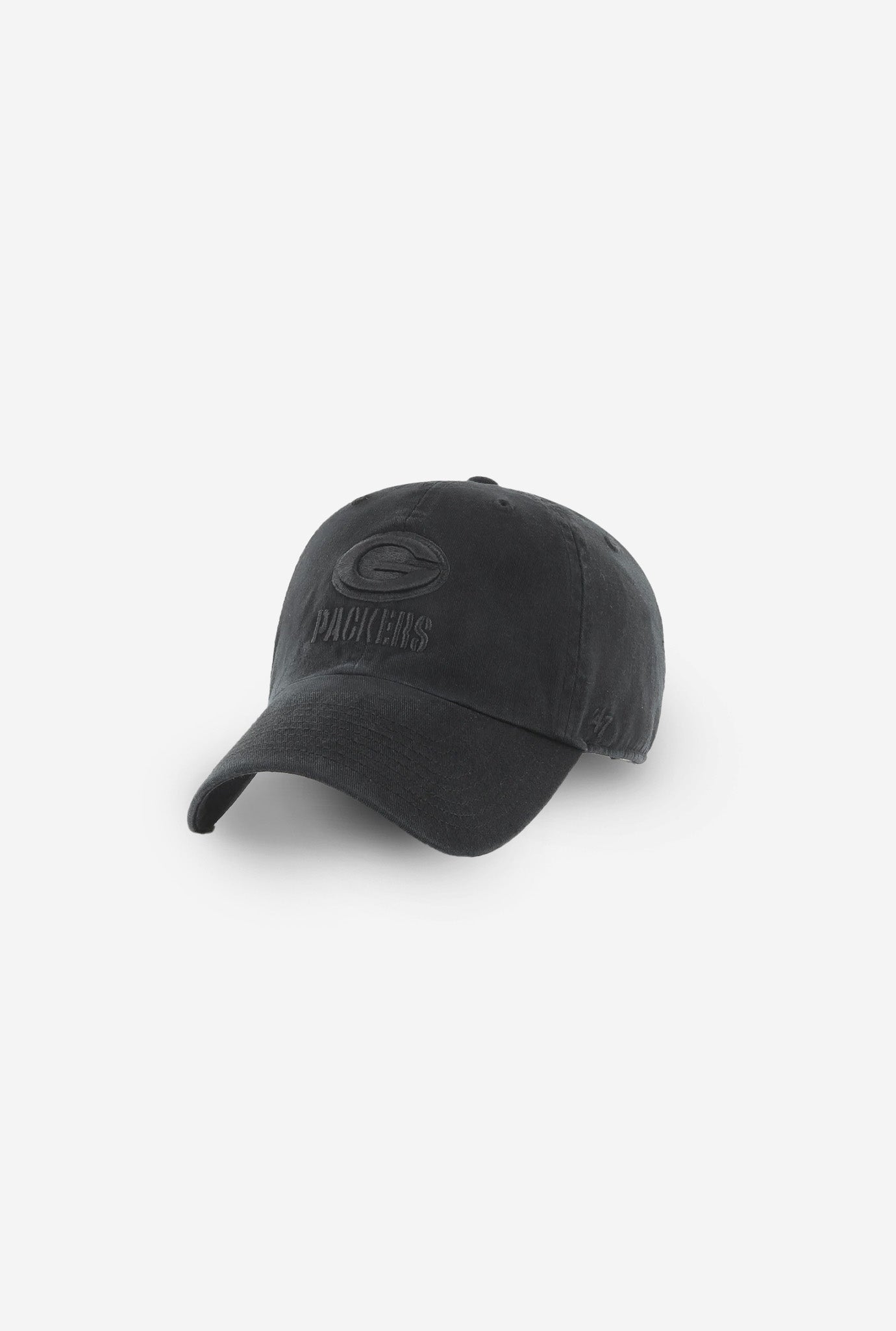 Green Bay Packers Clean Up Cap - Black On Black