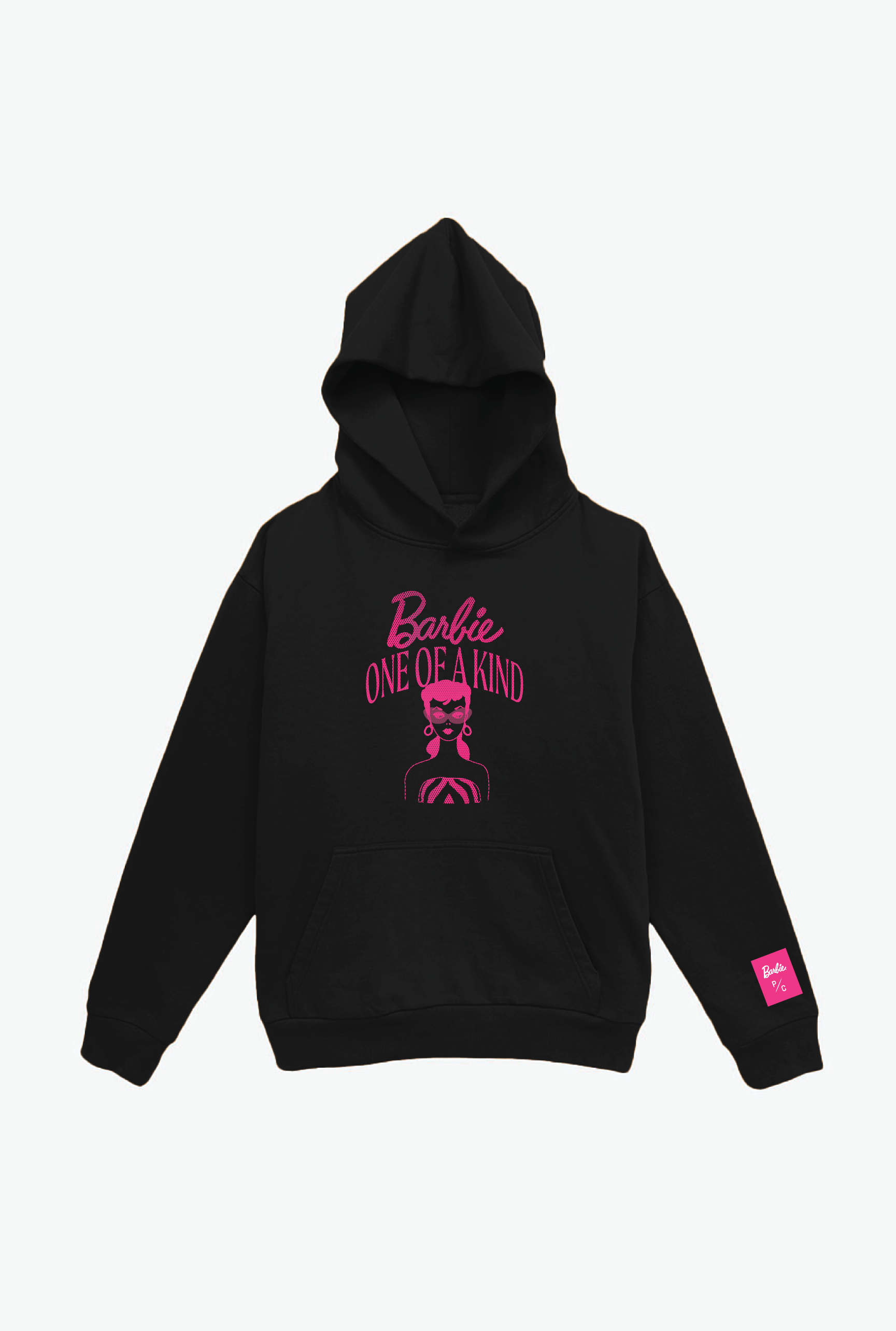 Barbie One Of A Kind Heavyweight Graphic Hoodie - Washed Black