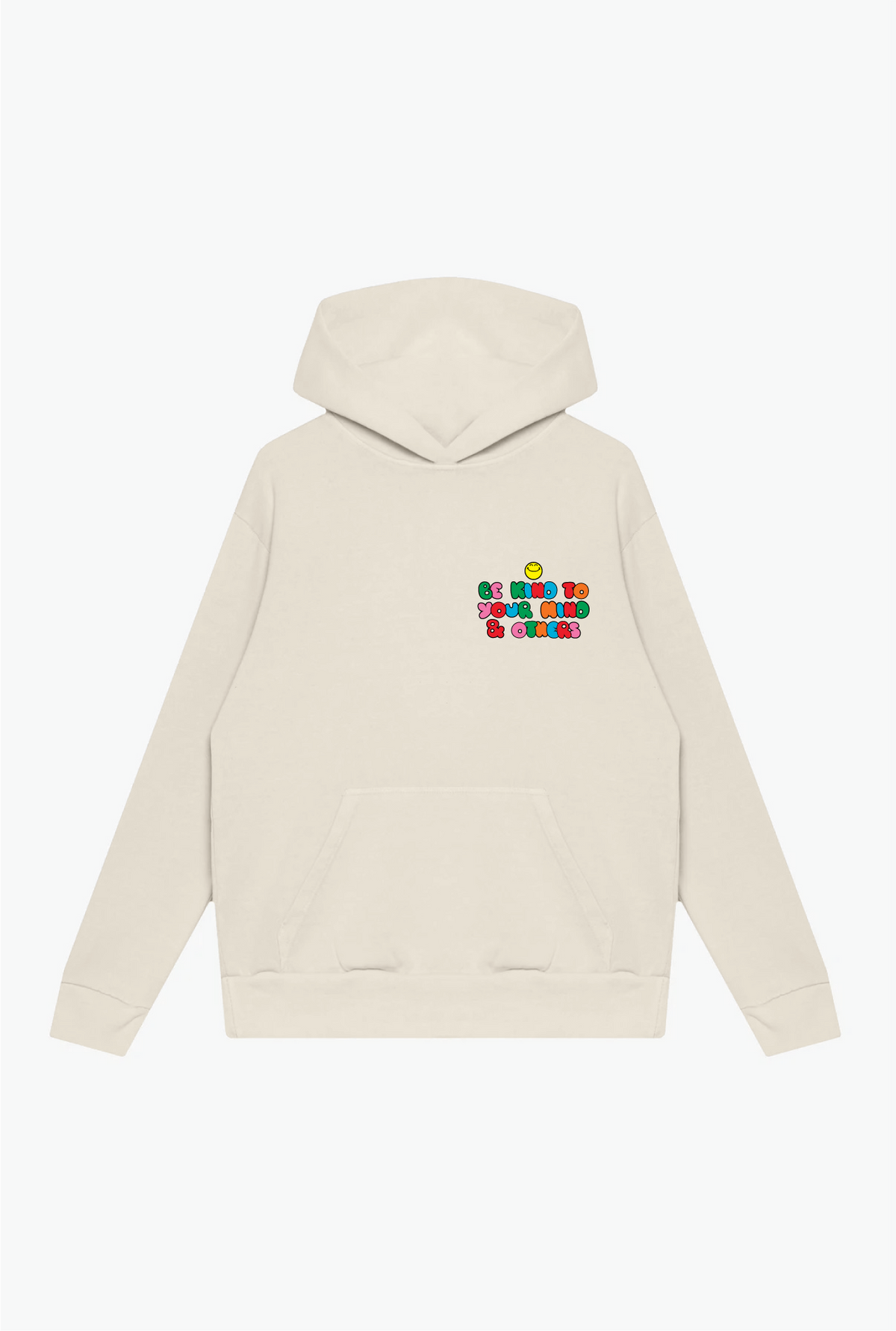P/C x SmileyWorld "Be Kind To Your Mind & Others" Heavyweight Hoodie - Ivory