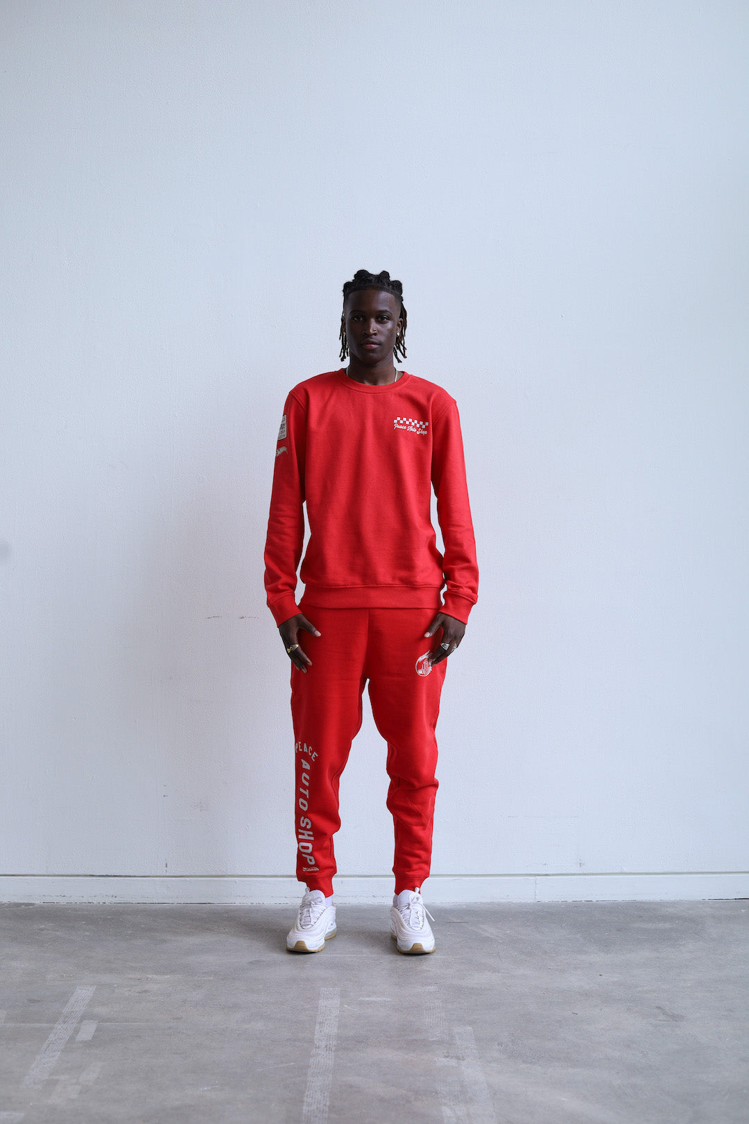 Peace Auto Shop Joggers - Red