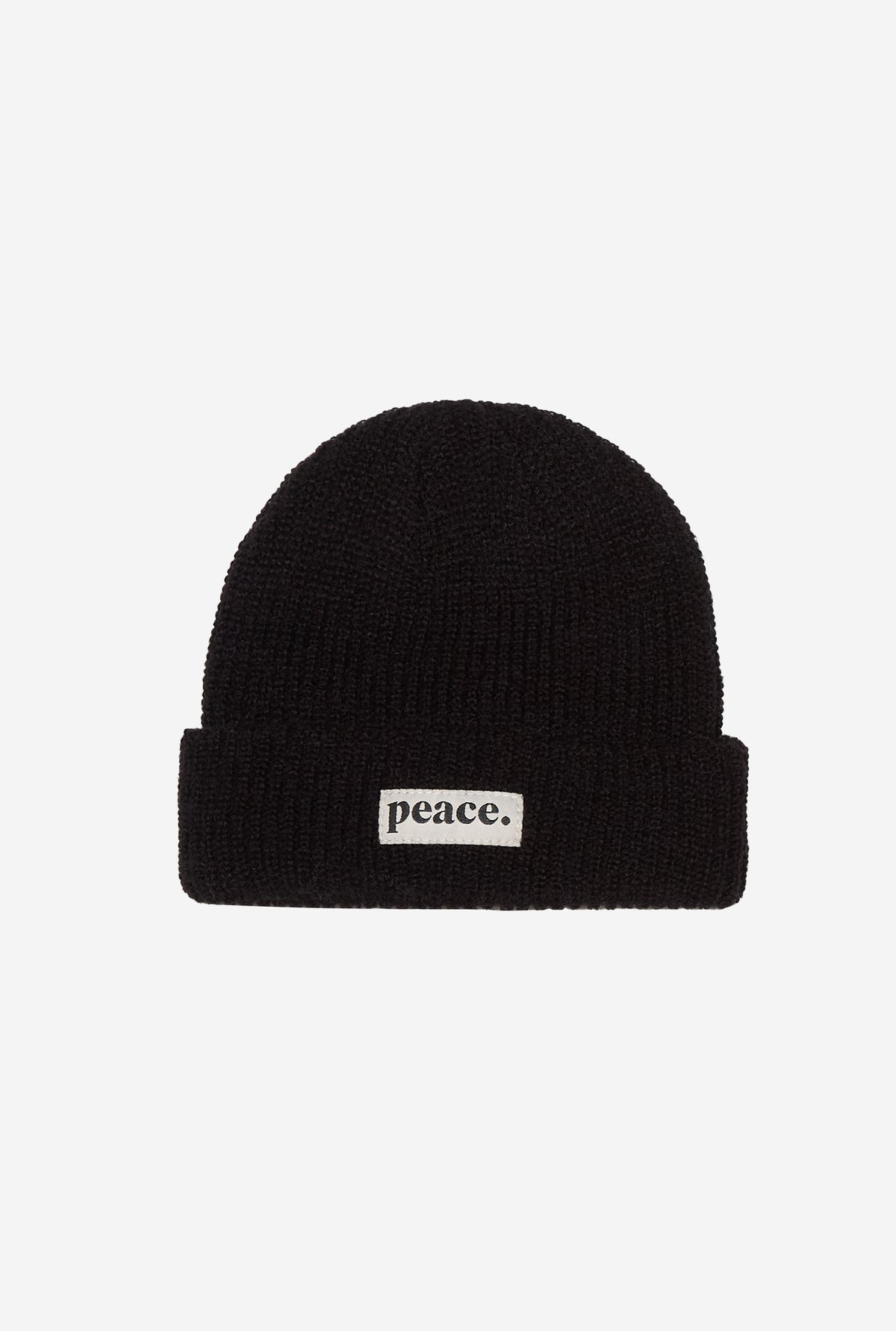 Peace Basics Fisherman Beanie - Off Black