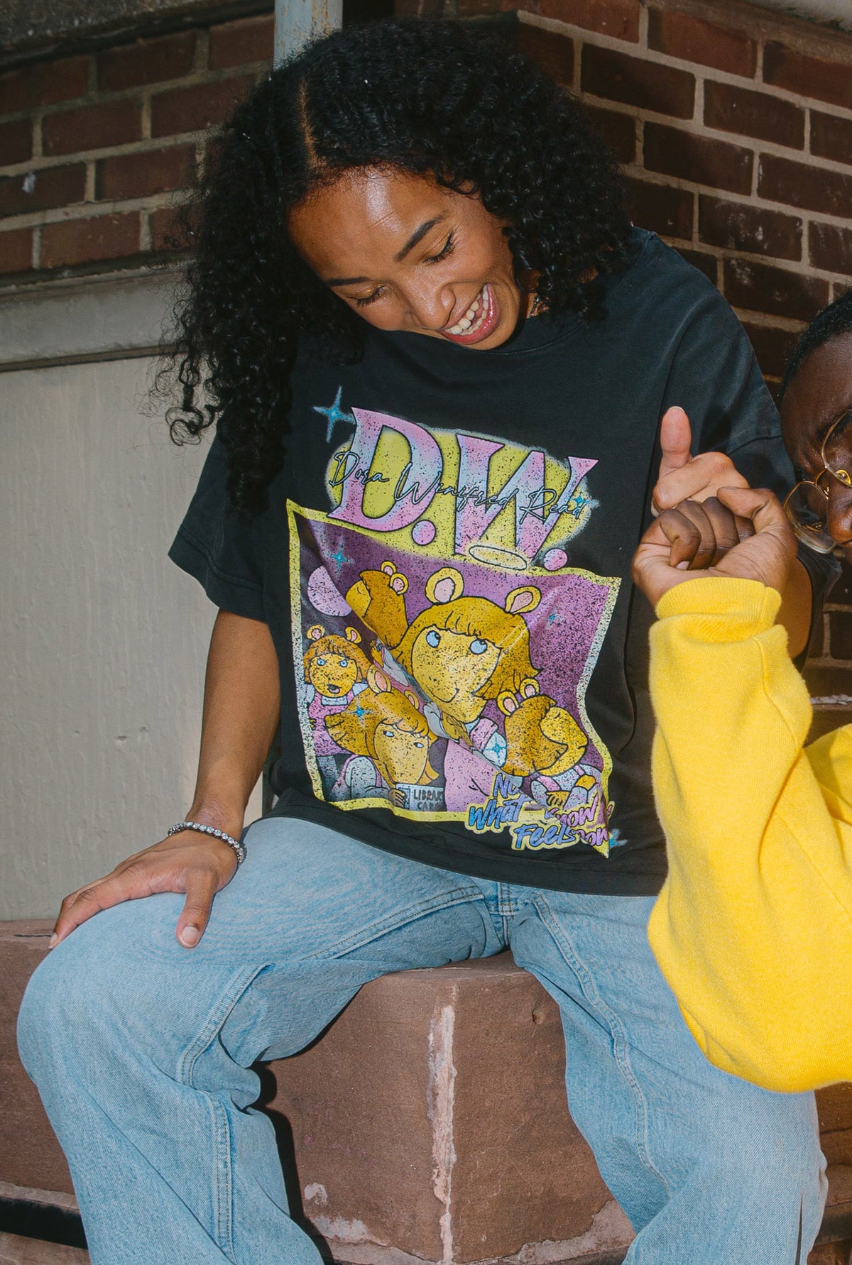 P/C x Arthur "D.W." Graphic Heavyweight Garment Dyed T-Shirt - Black