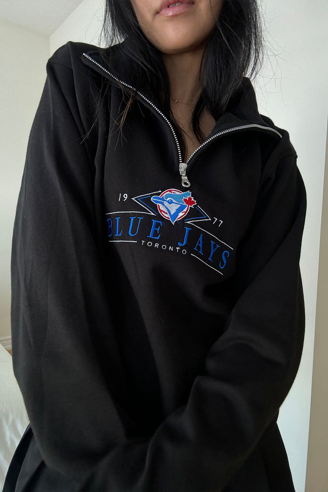 Toronto Blue Jays 1/4 Zip - Black