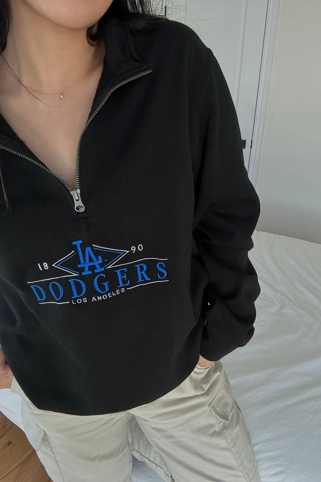 Los Angeles Dodgers Quarter Zip - Black