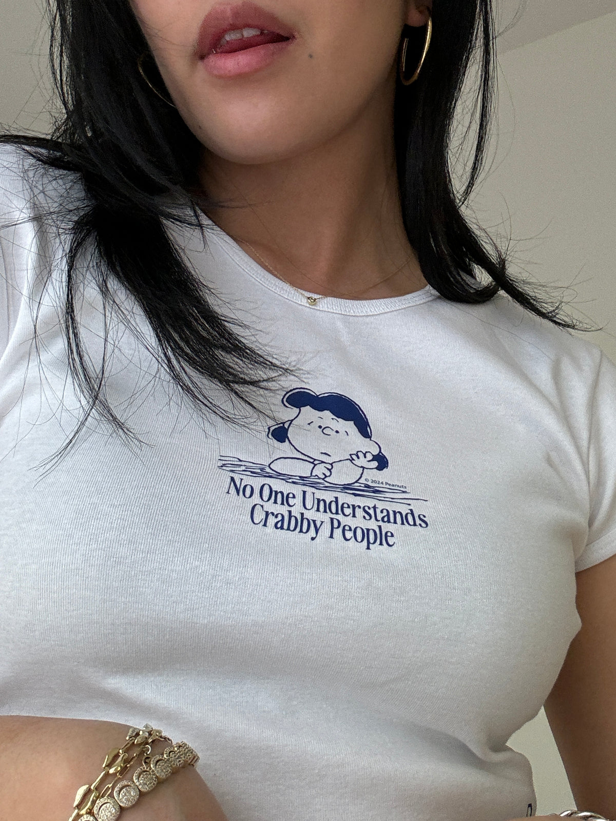 P/C x Peanuts Crabby People Baby Tee - White