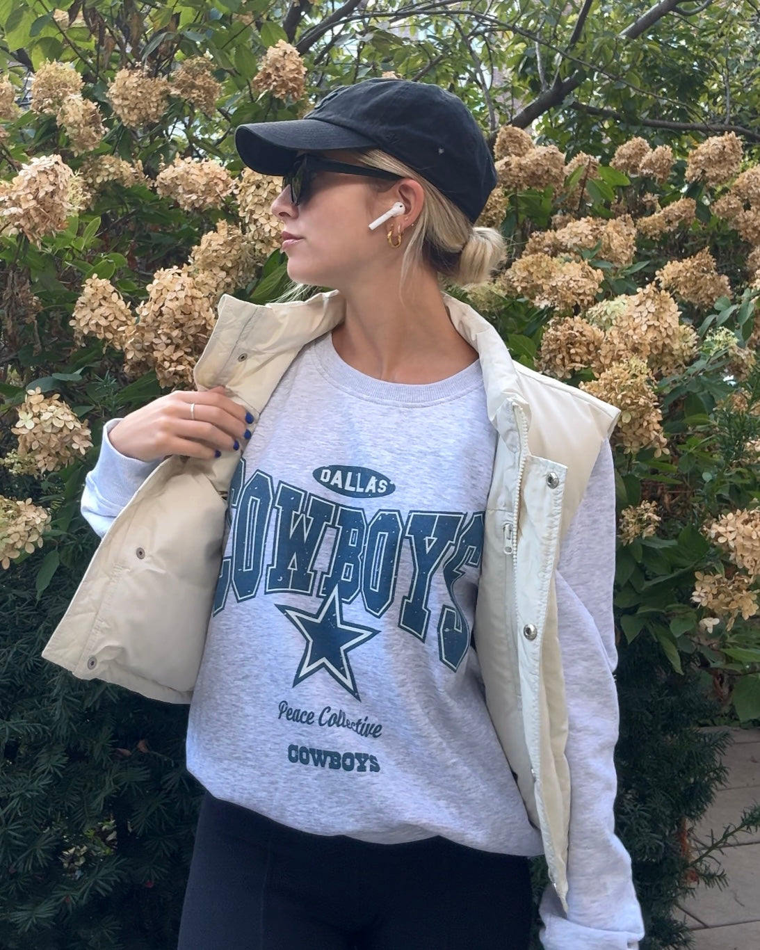 Pull ras du cou vintage des Cowboys de Dallas - Cendre