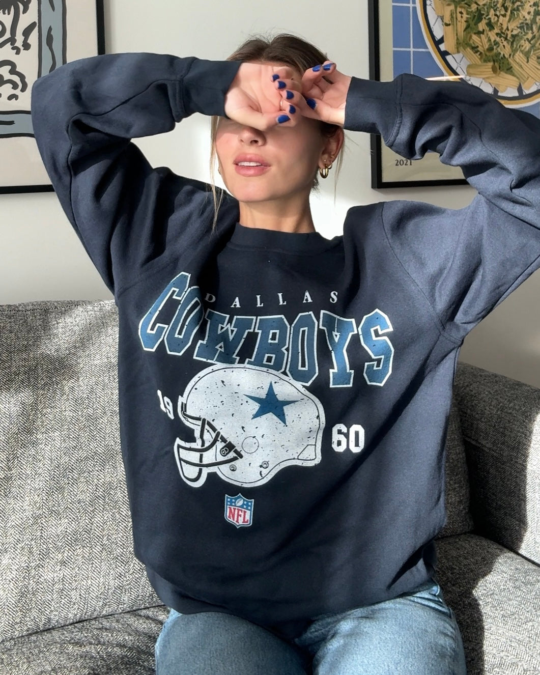 Dallas Cowboys Vintage Crewneck - Navy