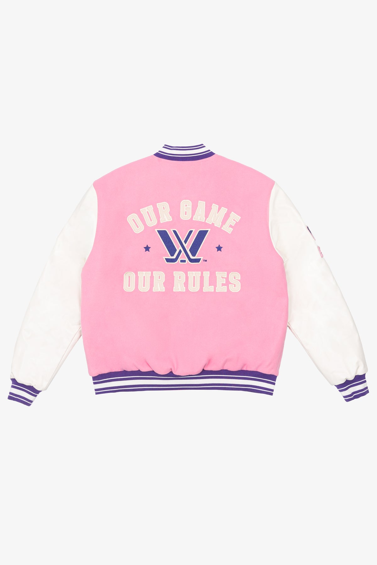 Barbie x PWHL Letterman Jacket - Pink / Ivory