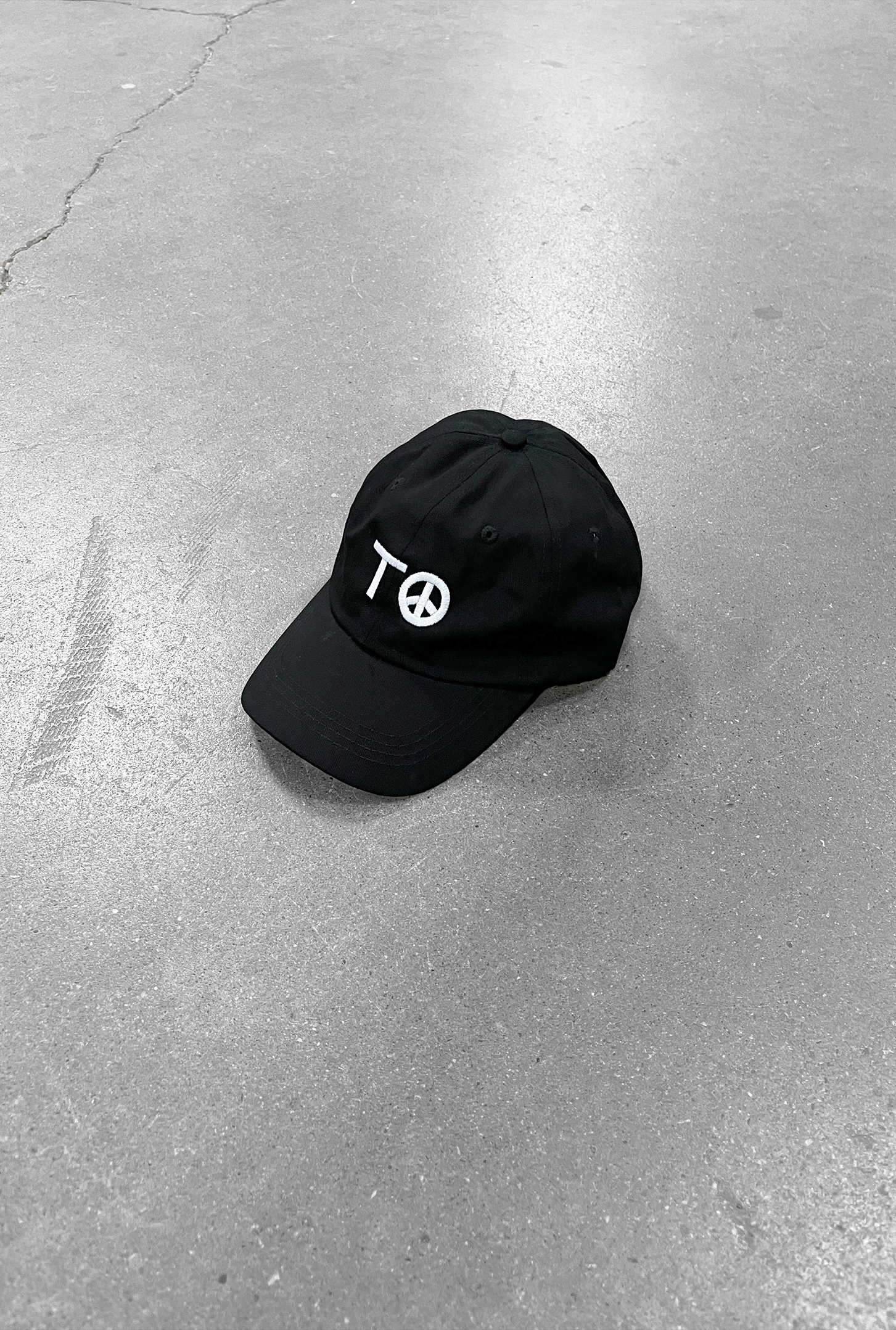 "TO" Peace Sign Dad Cap - Black
