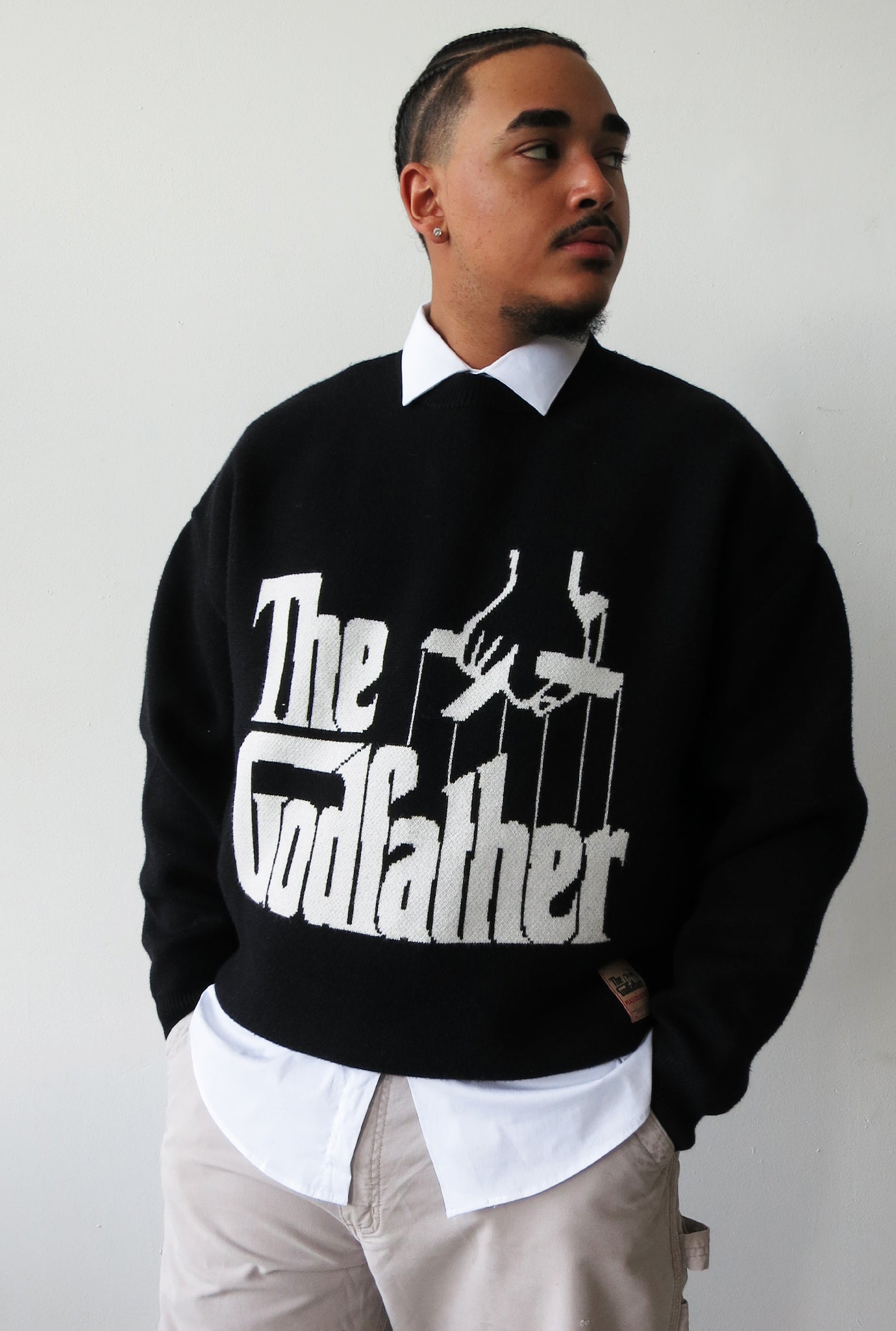 P/C x The Godfather Knit Sweater - Black