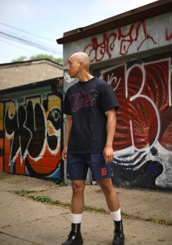 Detroit Tigers Heavyweight T-Shirt - Black
