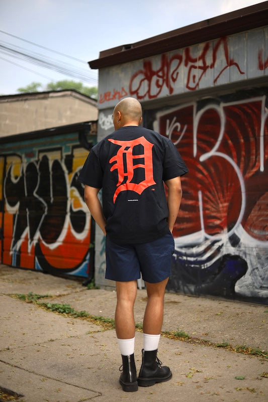 Detroit Tigers Heavyweight T-Shirt - Black