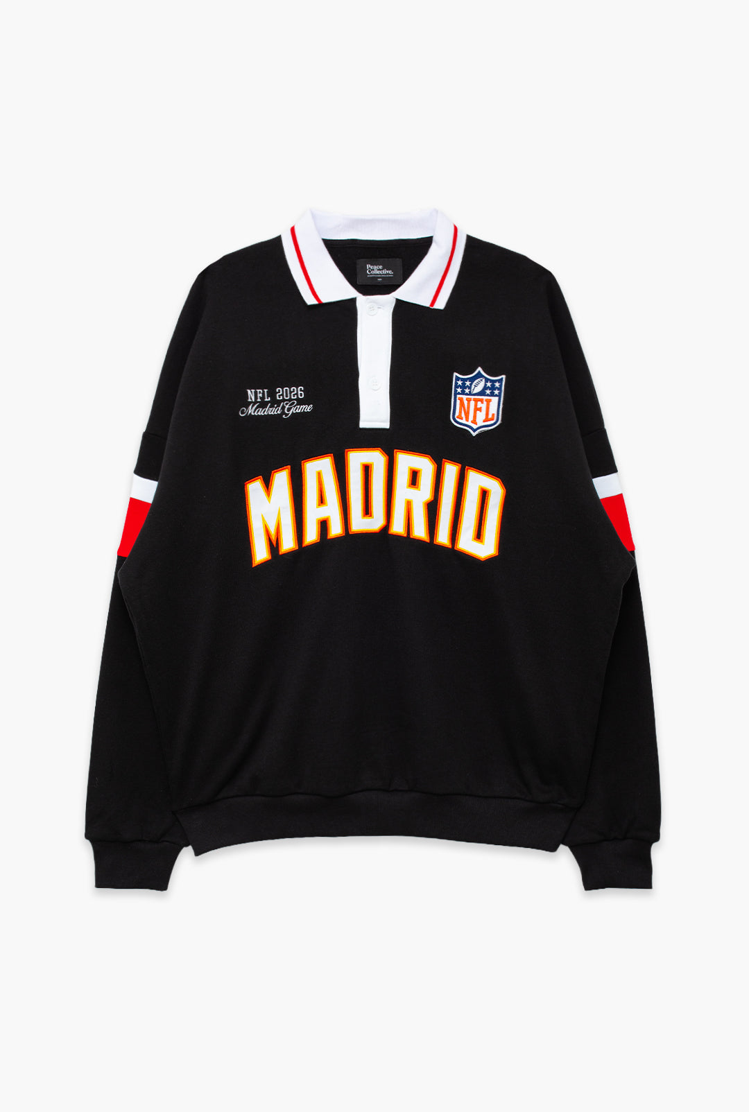 NFL Madrid Oversized Rugby - Black / Red