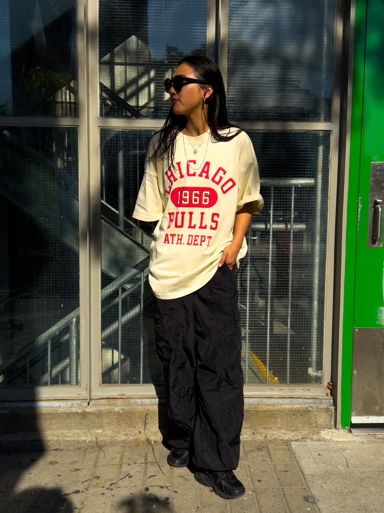 Schweres T-Shirt des Chicago Bulls Athletic Club – Elfenbein