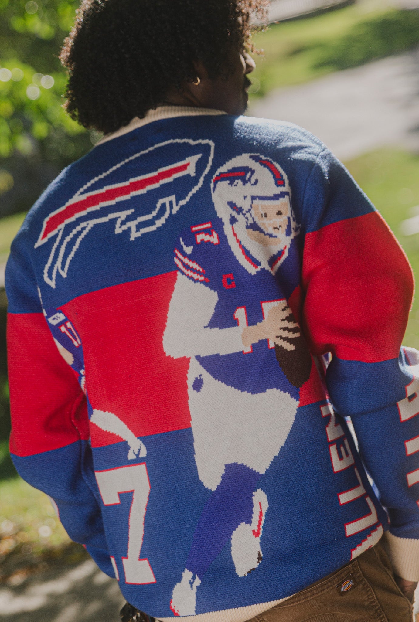 Josh Allen Knit Sweater - Royal / Ivory