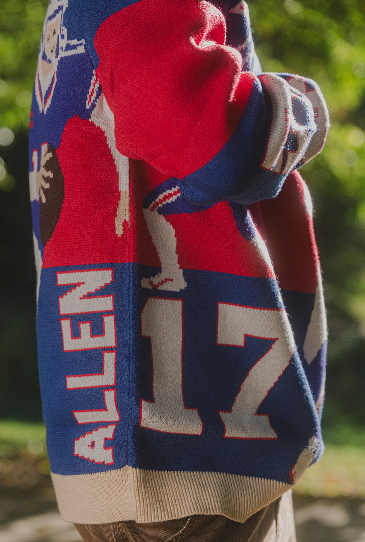 Josh Allen Knit Sweater - Royal / Ivory