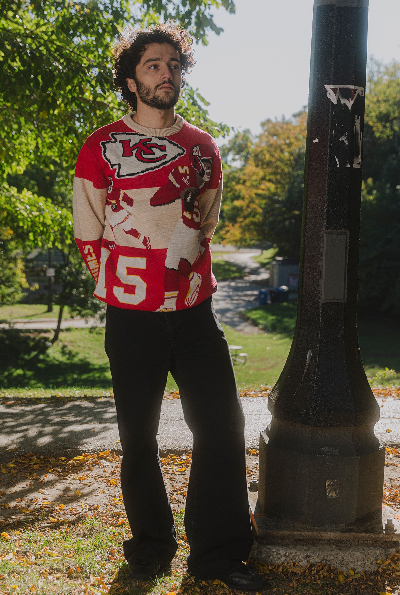 Patrick Mahomes Knit Sweater - Ivory / Red