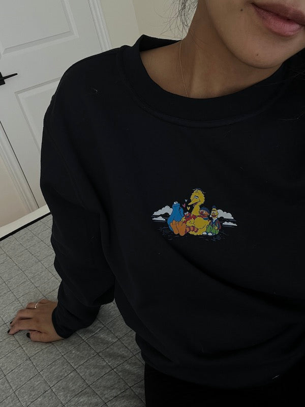 Pull ras du cou Soyez gentil avec votre esprit - Bleu marine