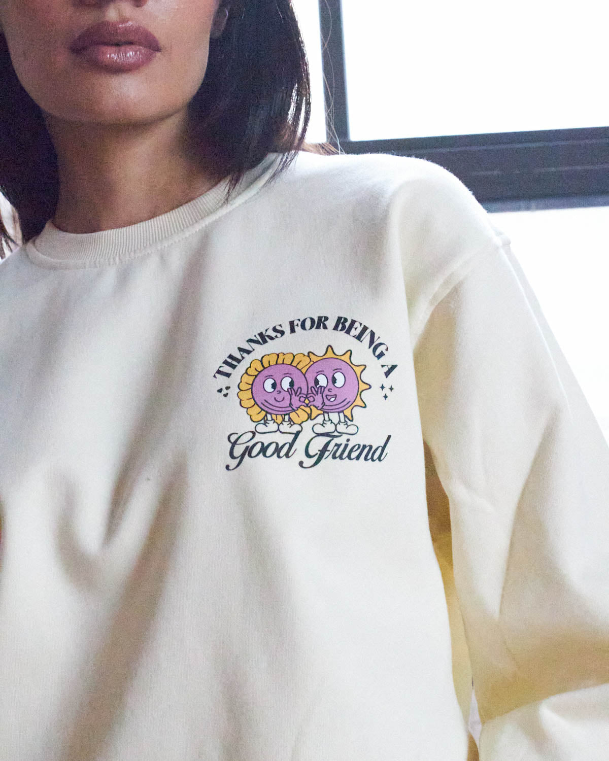 Thanks For Being A Good Friend Crewneck - Ivory