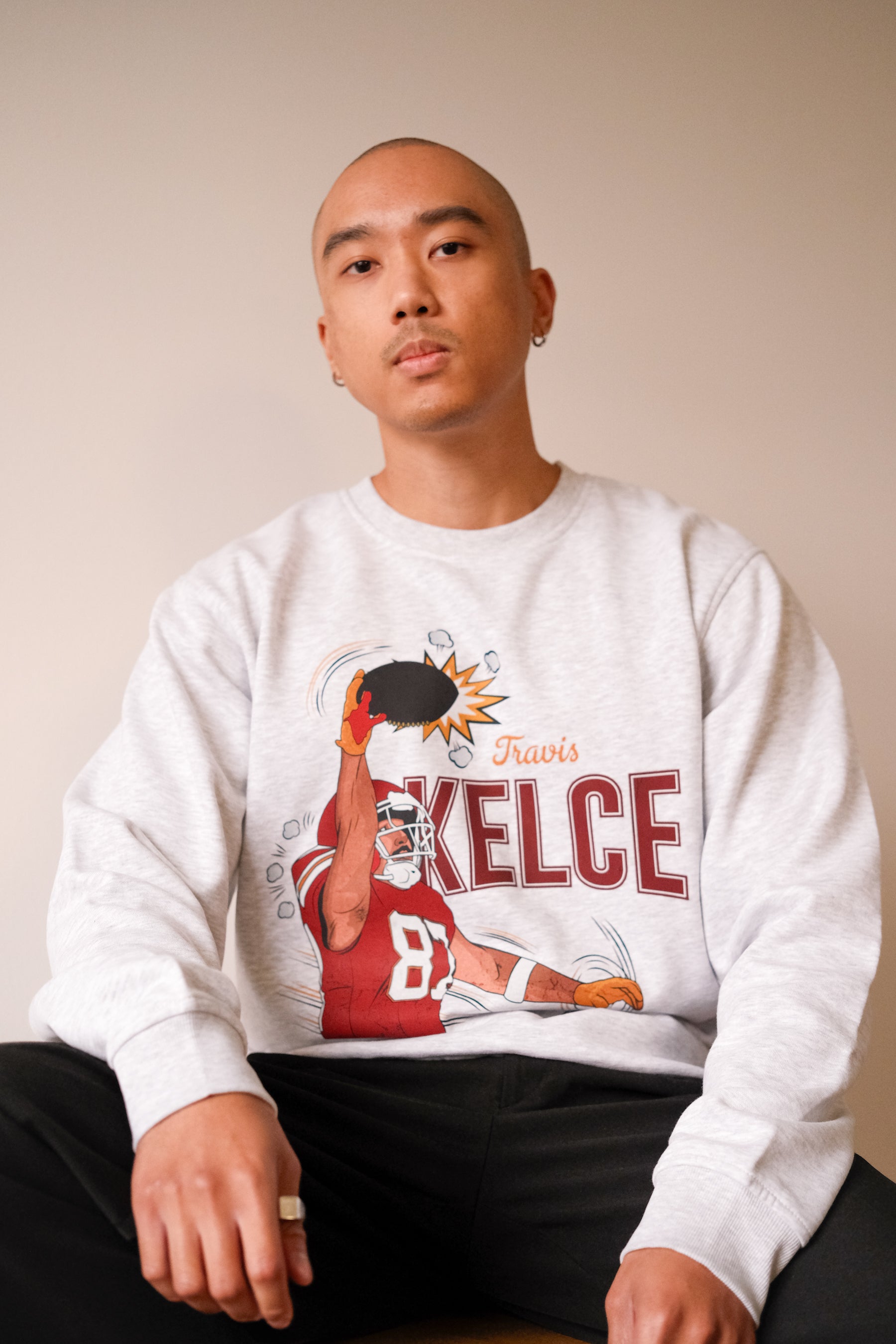 Travis Kelce Crewneck - Ash