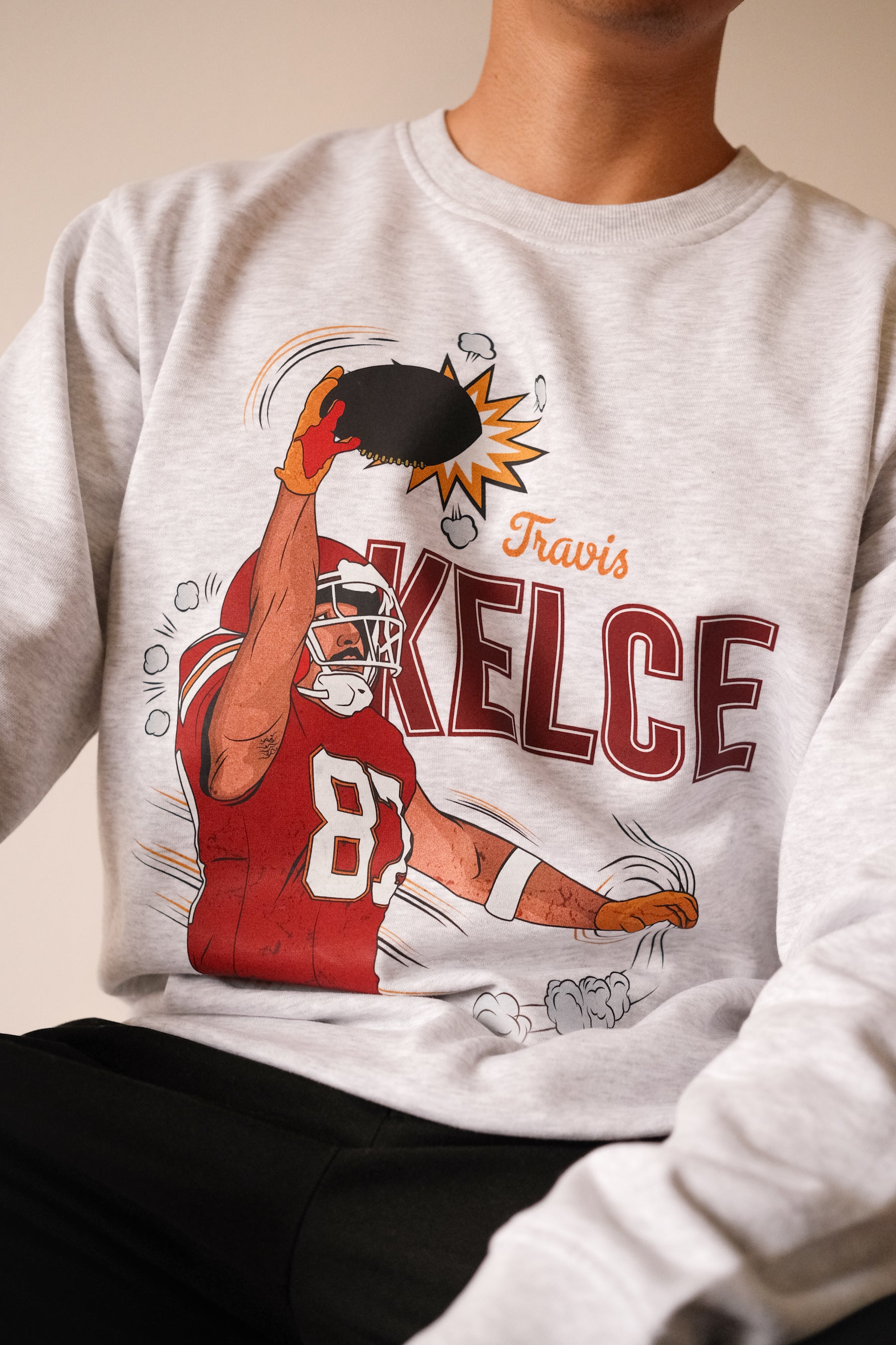 Travis Kelce Crewneck - Ash