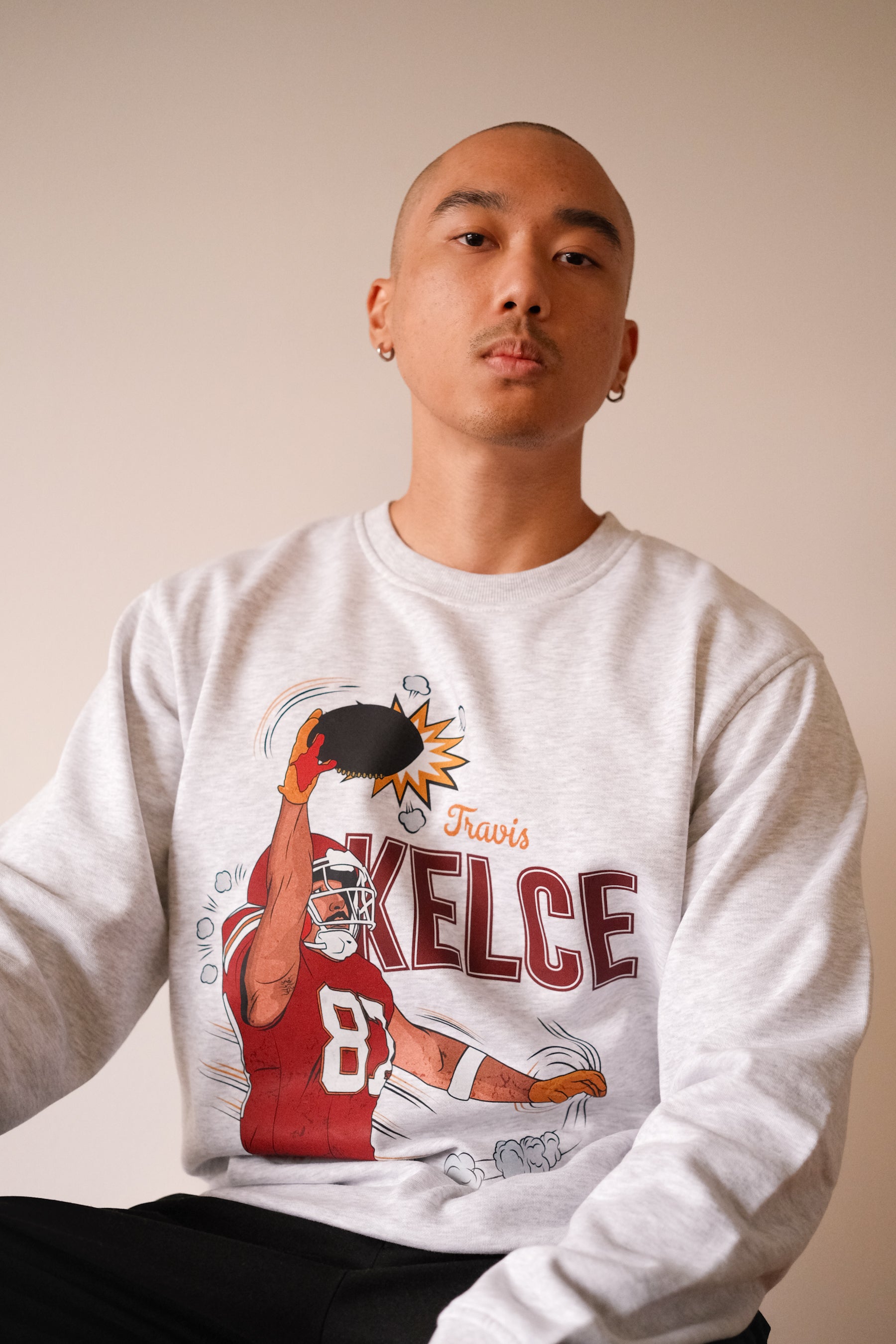 Travis Kelce Crewneck - Ash