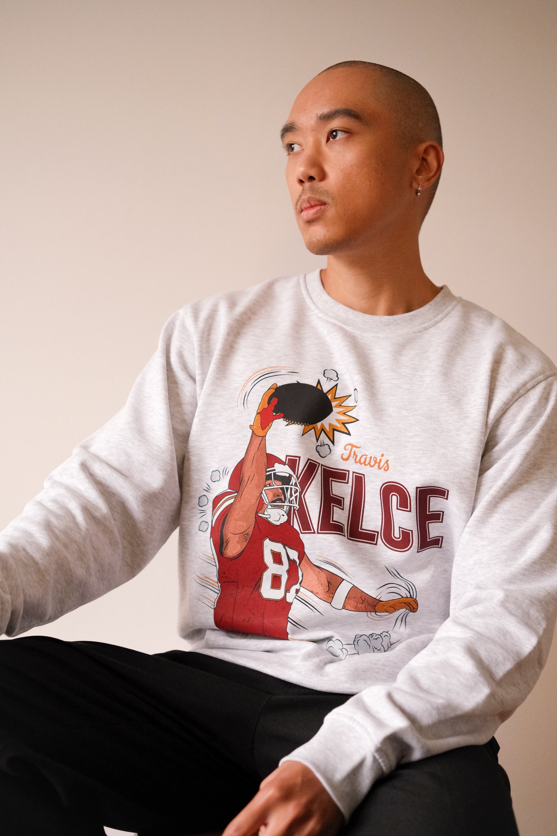 Travis Kelce Crewneck - Ash